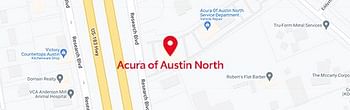 map of Acura of Austin North